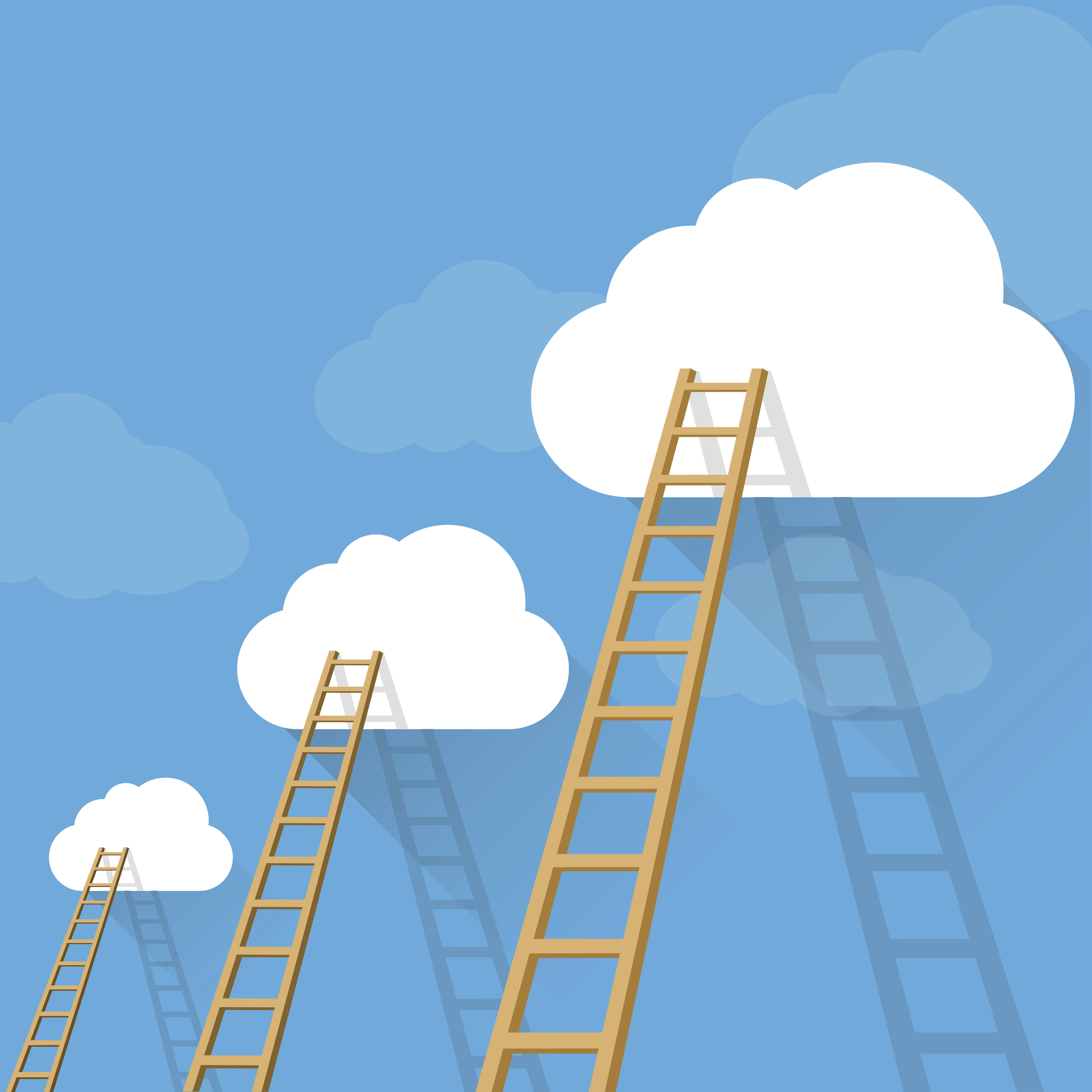 Ladders to clouds picture