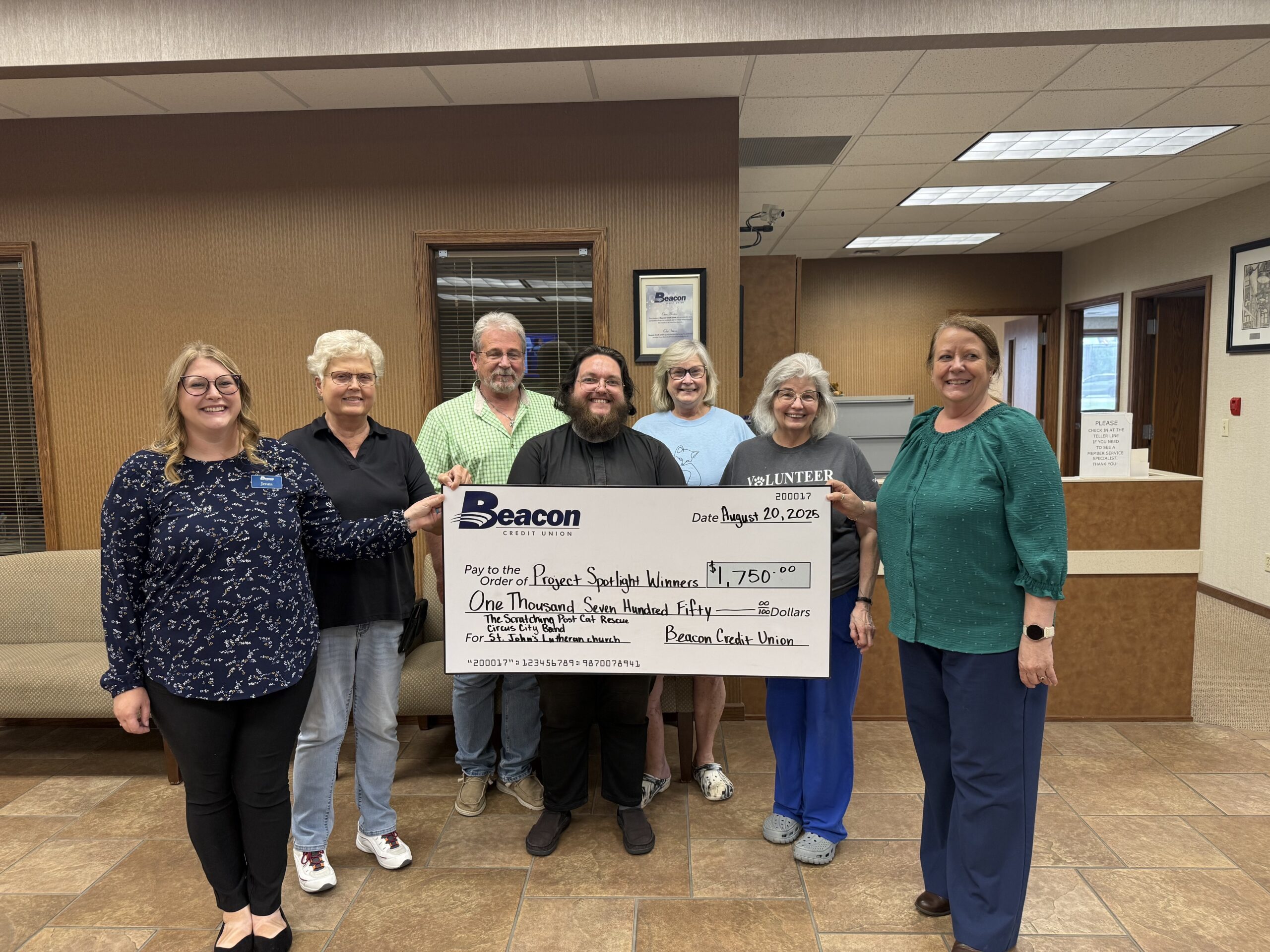 BEACON CREDIT UNION AWARDS $1,750 TO MIAMI COUNTY CHARITABLE ...