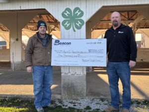 Check Presentation for the $5,000.00 donation to the Rush Co. Agriculture Association